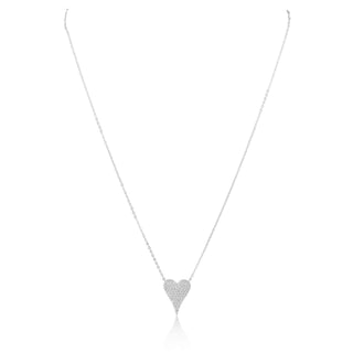 Sara Pave Heart Necklace - Boutique Bella BellaNecklace