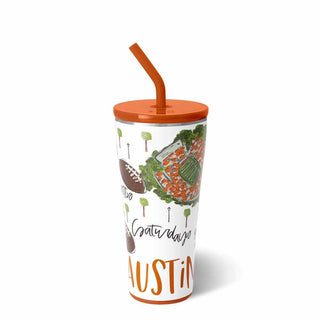 Saturdays In Austin Straw Tumbler 32oz - Boutique Bella BellaTumbler