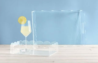 Scallop Lucite Tray - Assorted - Boutique Bella BellaTray