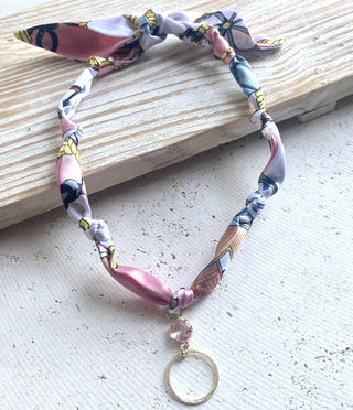 Scarf necklace charms pendant - Boutique Bella BellaNecklace