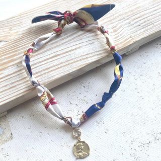 Scarf necklace charms pendant - Boutique Bella BellaNecklace