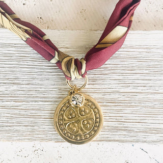 Scarf necklace charms pendant - Boutique Bella BellaNecklace