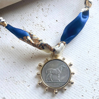 Scarf necklace charms pendant - Boutique Bella BellaNecklace