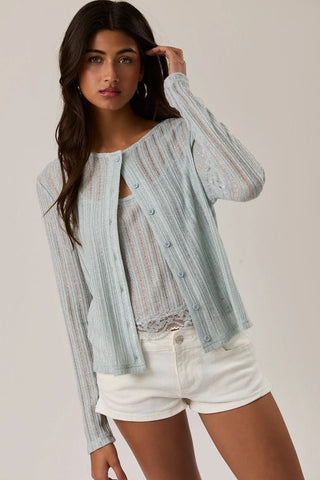 Sea Breeze Button - Up Cardigan - Boutique Bella BellaCardigan