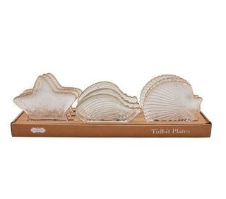 Sea Gold Edge Tidbit Plates - Boutique Bella BellaTrinket Tray