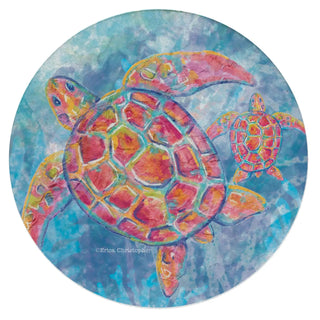 Sea Turtle Swim Single Sandstone Coaster - Boutique Bella BellaCoasters