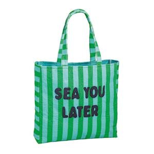 Sea You Later Stripe Tote - Boutique Bella BellaTote Bag