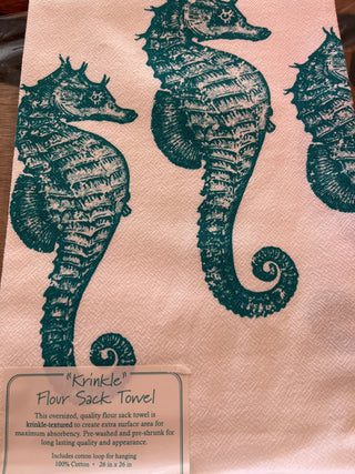 Seahorse Flour Sack Towel - Boutique Bella Bellakitchen towel