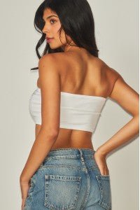 Seamless Rhinestone Tube Top in White - Boutique Bella Bellabralette