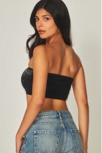 Seamless Rhinestone Tube Top - Boutique Bella Bellabralette