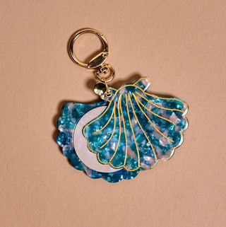 Seashell Mini Mirror Bag Charm - Boutique Bella BellaBag Charms