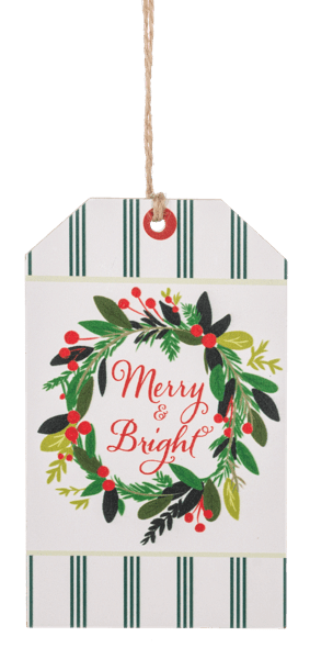 Season's Greeting Tag Ornaments - Boutique Bella BellaOrnament