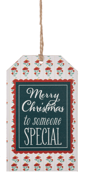 Season's Greeting Tag Ornaments - Boutique Bella BellaOrnament
