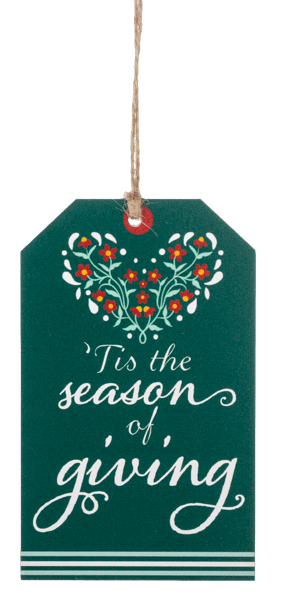 Season's Greeting Tag Ornaments - Boutique Bella BellaOrnament