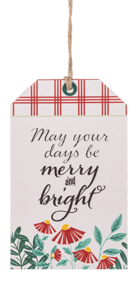 Season's Greeting Tag Ornaments - Boutique Bella BellaOrnament