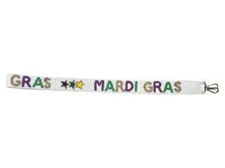 Seed Bead Bag Strap - Mardi Gras Star - Boutique Bella BellaDistress