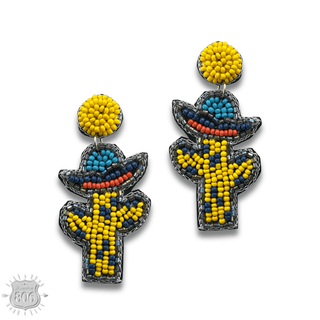 Seed bead cactus earring, last call - Boutique Bella BellaEarrings