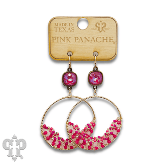 Seed bead cluster earring with Austrian crystal - LC - Boutique Bella BellaEarrings
