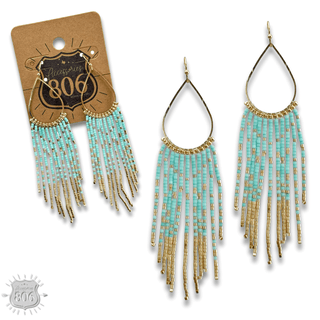 Seed bead fringe earring - LC - Boutique Bella BellaEarrings