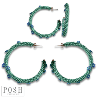 Seed bead hoop earring, last call - Boutique Bella BellaEarrings