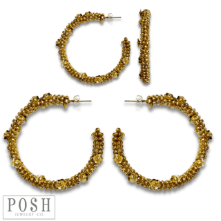 Seed bead hoop earring, last call - Boutique Bella BellaEarrings