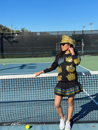 Sequin Adult Skort - Black - Boutique Bella BellaSkort