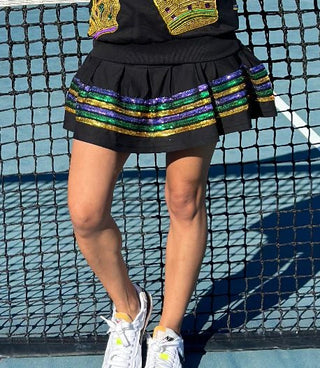 Sequin Adult Skort - Black - Boutique Bella BellaSkort