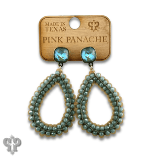 Sequin and faceted bead teardrop earring with Austrian crystal - Boutique Bella BellaEarrings