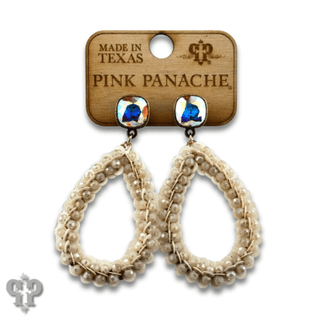 Sequin and faceted bead teardrop earring with Austrian crystal - Boutique Bella BellaEarrings