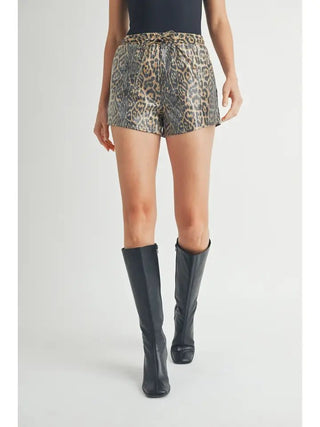 Sequin Leopard Shorts - Boutique Bella BellaShorts