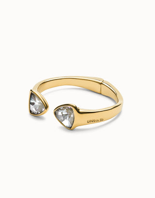 Ser Camaleonica Gold - Bangle bracelet with two multicolored crystals - Boutique Bella BellaUno de 50 - Bracelet