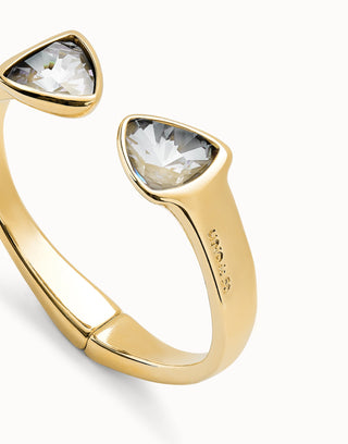 Ser Camaleonica Gold - Bangle bracelet with two multicolored crystals - Boutique Bella BellaUno de 50 - Bracelet