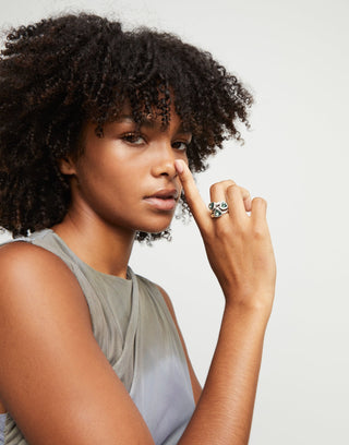 Ser Camaleonica - Ring with three green crystals - Boutique Bella BellaRing