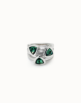 Ser Camaleonica - Ring with three green crystals - Boutique Bella BellaRing
