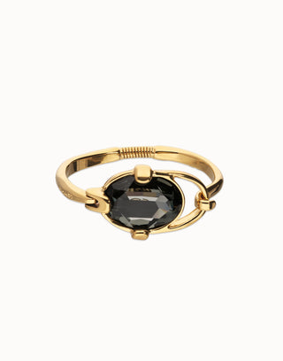 Ser Deslumbrante - Bangle bracelet with gray oval crystal - Boutique Bella BellaUno de 50 - Bracelet