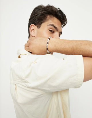 Ser Imparable - Stretch bracelet with silver and wooden beads - Boutique Bella BellaBracelet