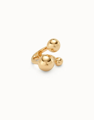 Ser Intrepida - 3 Bubble Shaped Beads Ring - Gold - Boutique Bella BellaUno De 50 - Ring