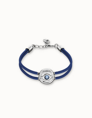 Ser Intuitiva - Double blue leather birthstone bracelet with eye - Boutique Bella BellaBracelet