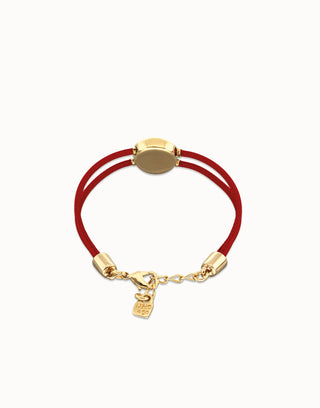 Ser Intuitiva July - Double Red leather birthstone bracelet with eye - Boutique Bella BellaUno de 50 - Bracelet