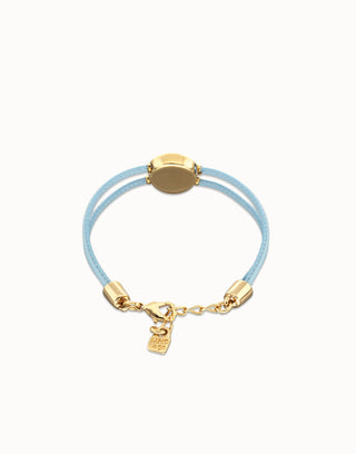 Ser Intuitiva March - Double light blue leather birthstone bracelet with eye - Boutique Bella BellaUno de 50 - Bracelet