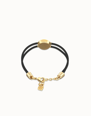 Ser Intuitiva May - Double Black leather birthstone bracelet with eye - Boutique Bella BellaUno de 50 - Bracelet