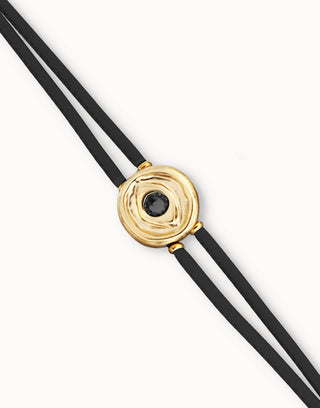 Ser Intuitiva May - Double Black leather birthstone bracelet with eye - Boutique Bella BellaUno de 50 - Bracelet