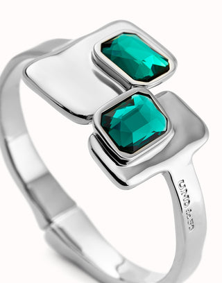 Ser Magnetica - Bangle bracelet with green crystals - Boutique Bella BellaUno de 50 - Bracelet