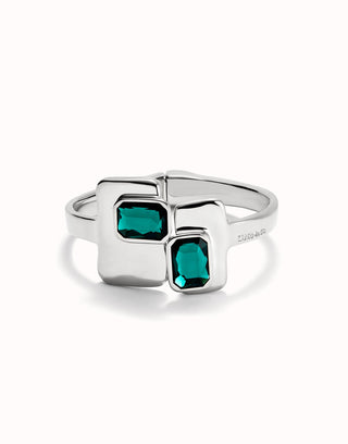 Ser Magnetica - Bangle bracelet with green crystals - Boutique Bella BellaUno de 50 - Bracelet