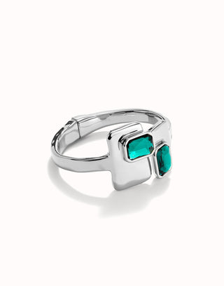 Ser Magnetica - Bangle bracelet with green crystals - Boutique Bella BellaUno de 50 - Bracelet