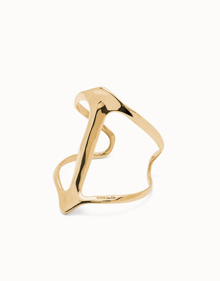 Ser Majestuosa Gold - Cuff bracelet with Manta Ray structure - Boutique Bella BellaUno de 50 - Bracelet
