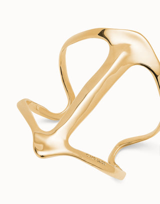 Ser Majestuosa Gold - Cuff bracelet with Manta Ray structure - Boutique Bella BellaUno de 50 - Bracelet
