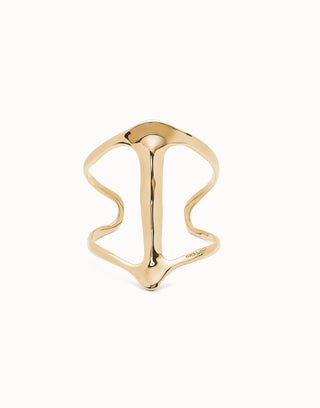 Ser Majestuosa Gold - Cuff bracelet with Manta Ray structure - Boutique Bella BellaUno de 50 - Bracelet