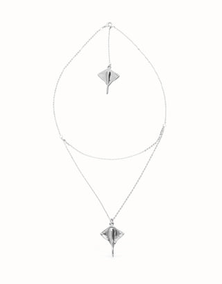 Ser Majestuosa - Multi strand chain necklace with manta ray - Boutique Bella BellaNecklace