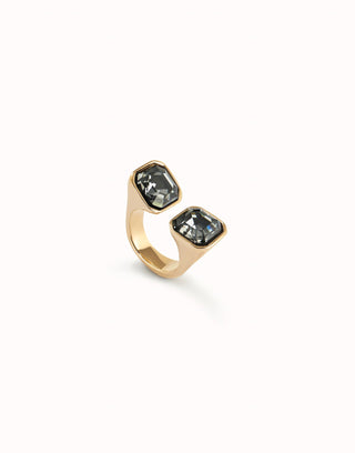 Ser Sin Complejos - Ring with black crystal - Boutique Bella BellaRing